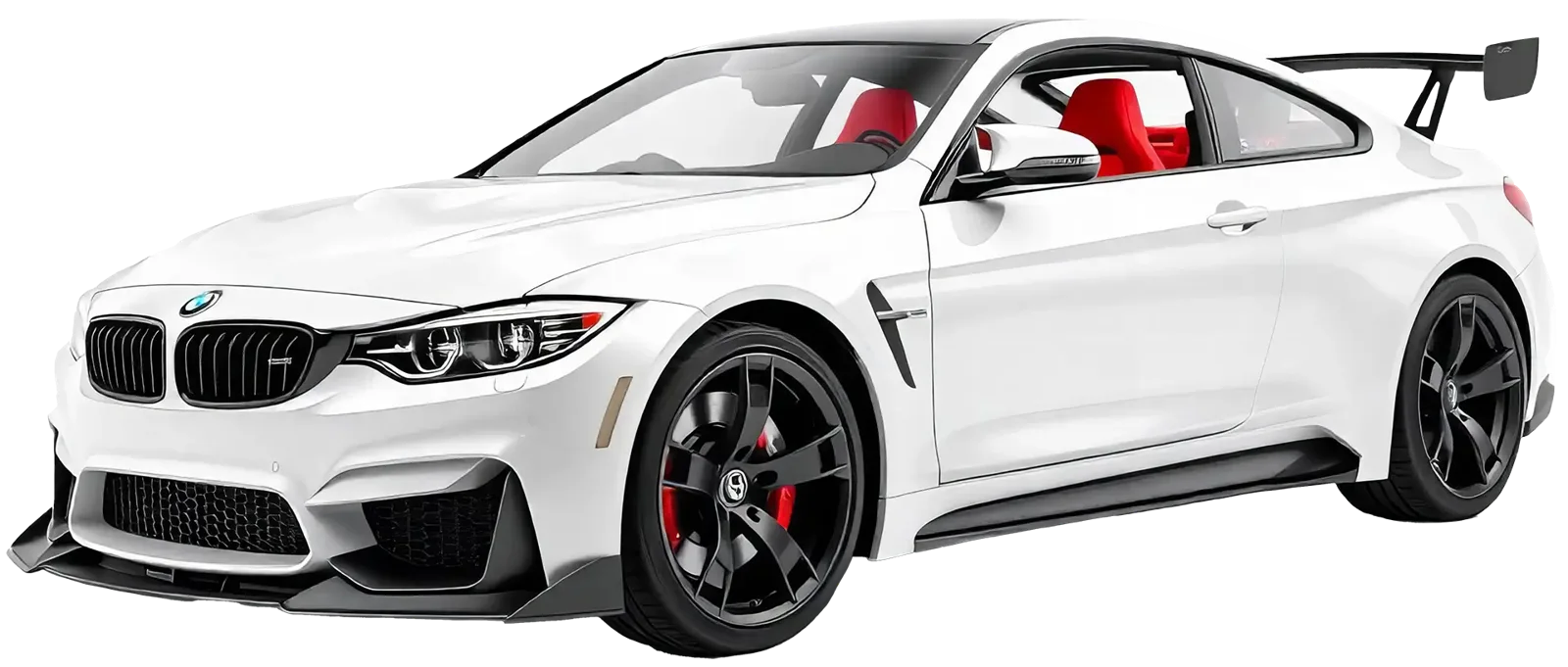 White BMW coupe
