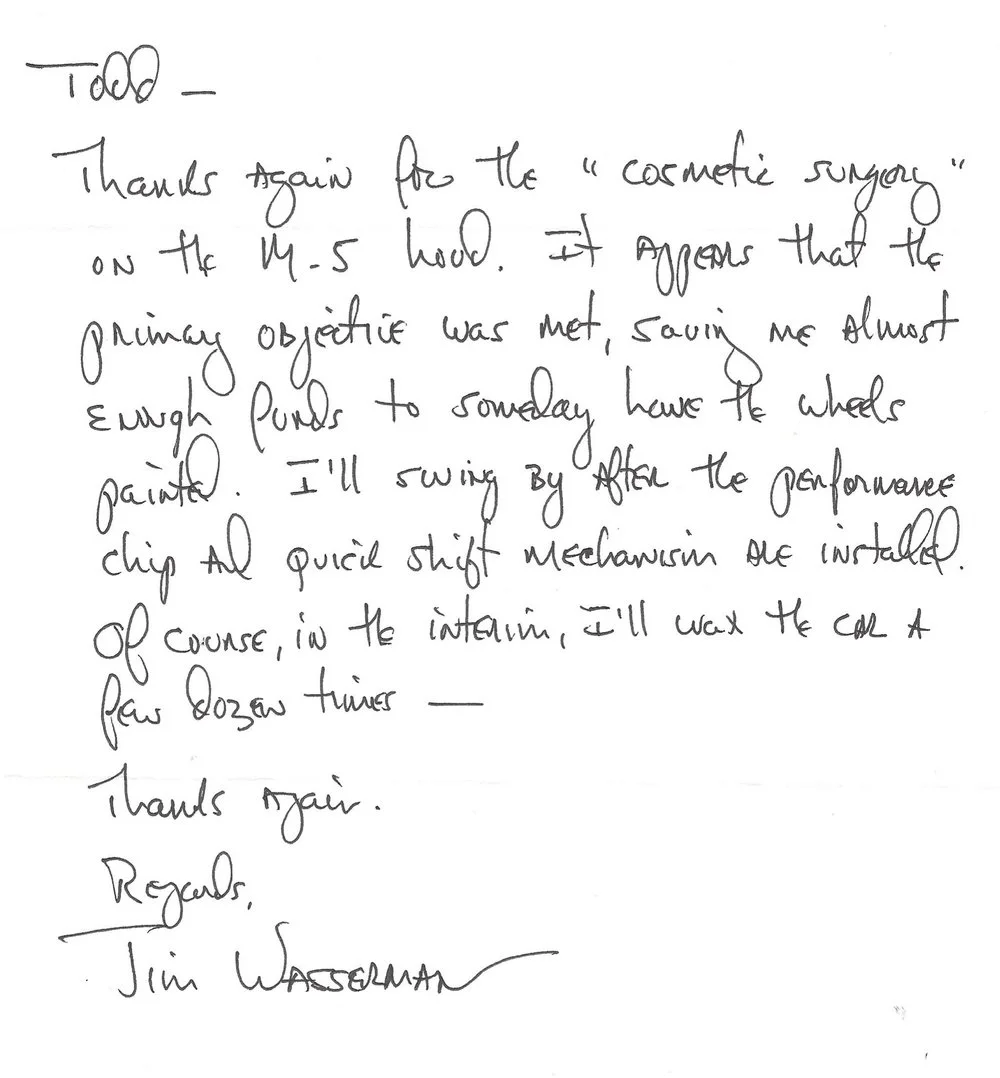Handwritten testimonial letter 4