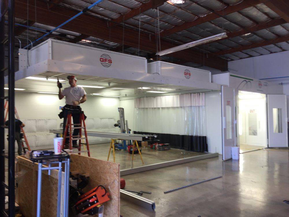 paint booth installation